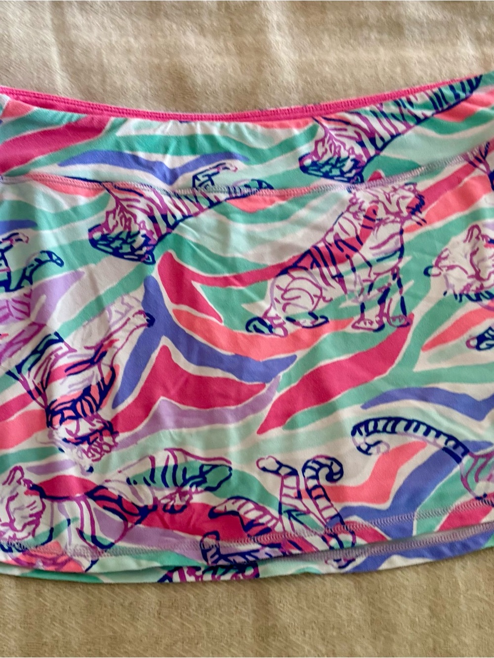 Lilly Pulitzer Multi-Color Tiger Print Skort - Pink, Green, Blue, Purple